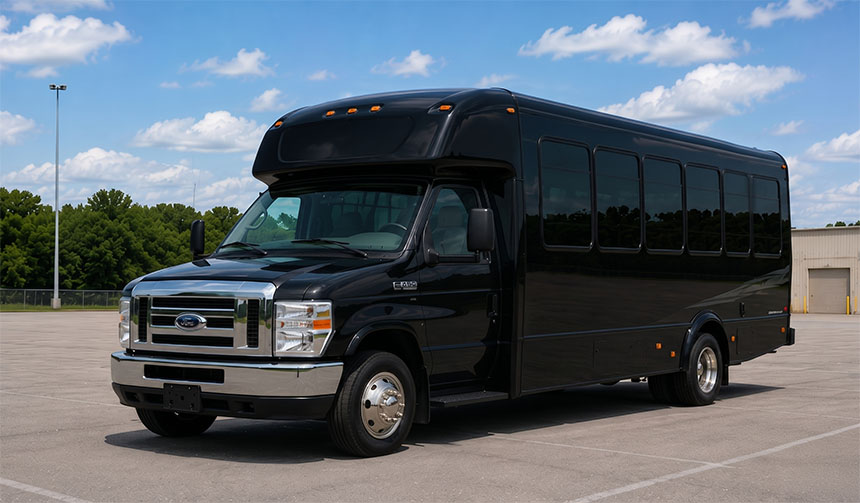 20-passenger minibus available for charter in Lewisville, TX