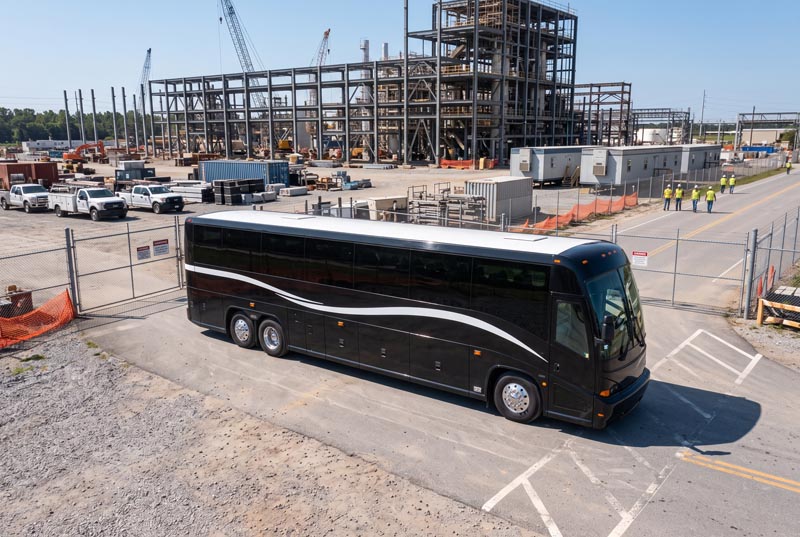 Construction Site Shuttle Bus Rentals in Lewisville, TX
